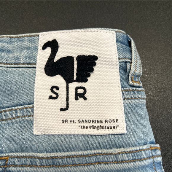 NWT SR vs Sandrine Rose Light Wash Flare Jeans Women's Size 24 - Picture 8 of 8